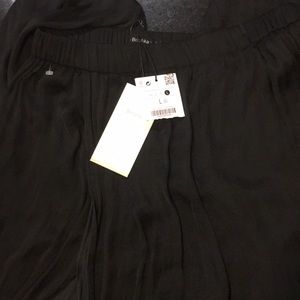 Bershka split pants black